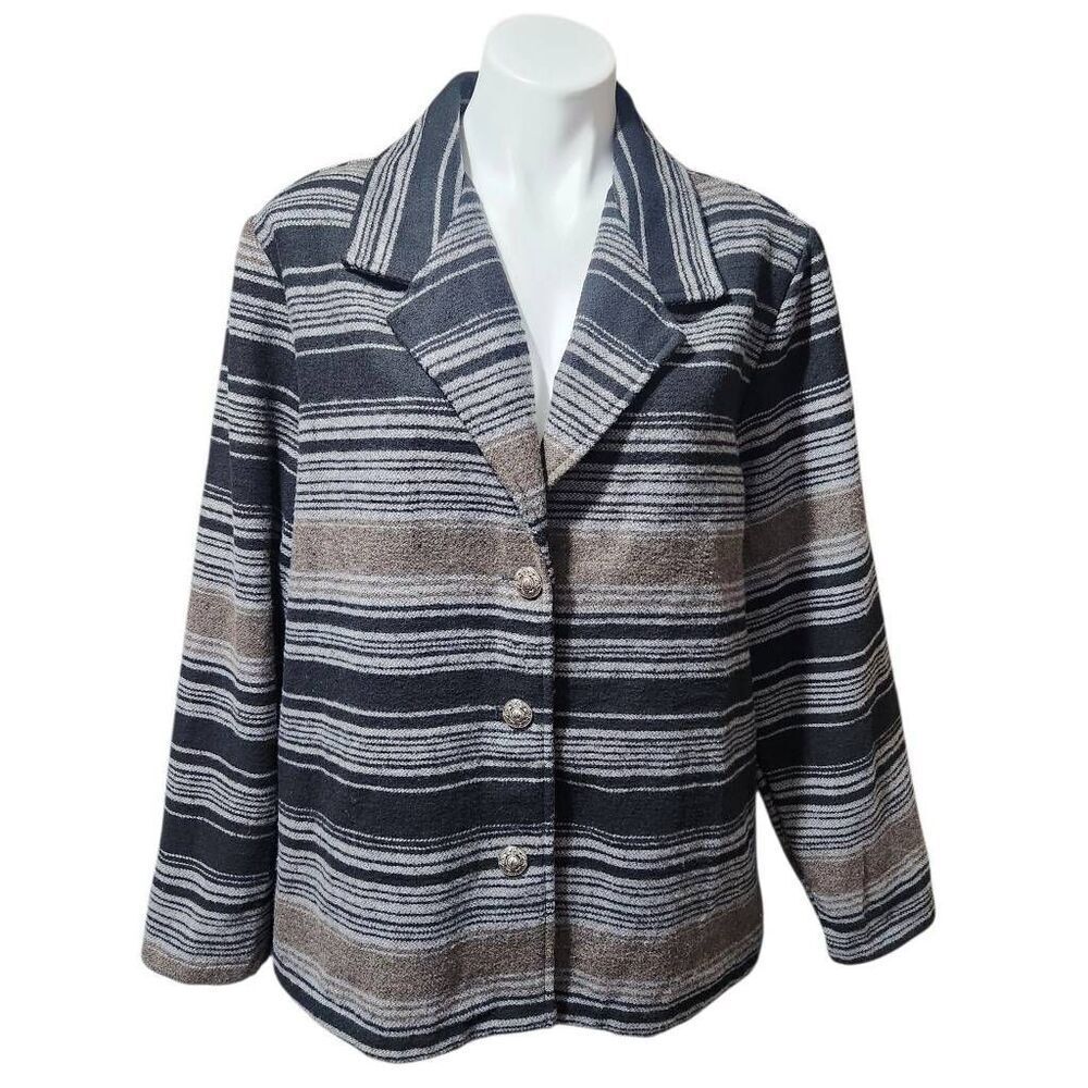 Victory Outfitters striped blazer jacket XL western blanket wool rayon